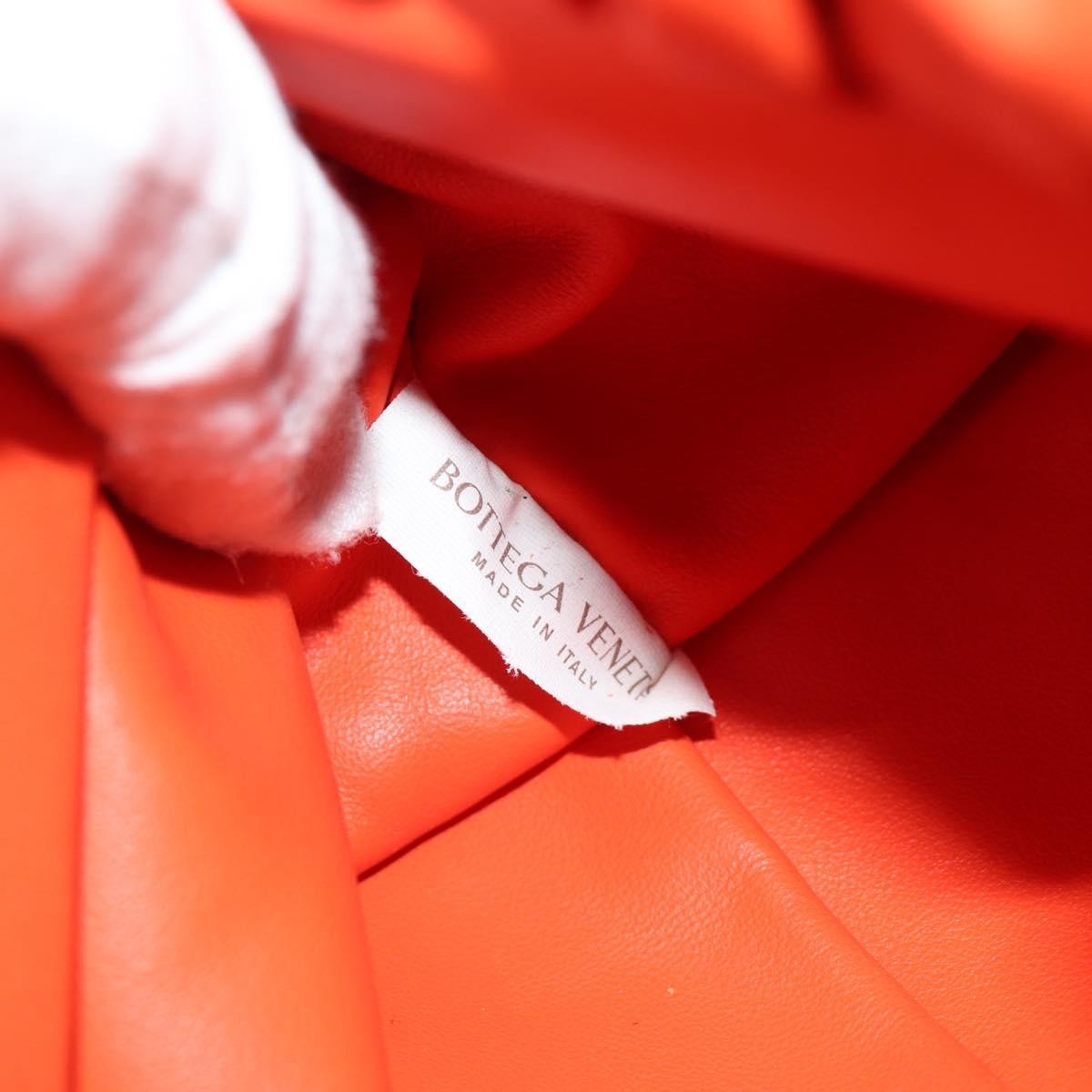 Bottega Veneta The Chain Leather Orange Leather Shoulder Bag Bag (Pre-Owned)