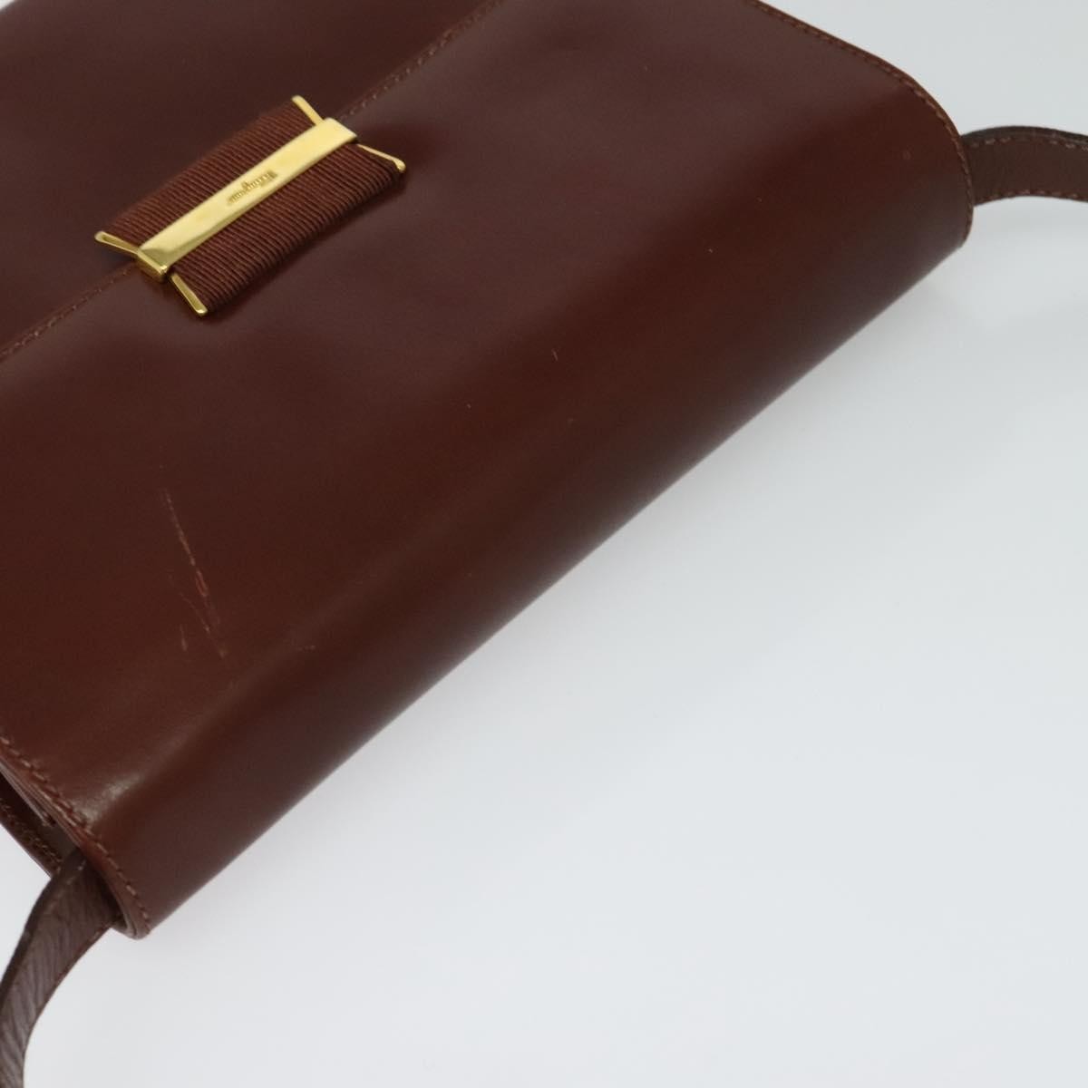 Salvatore Ferragamo Vintage Leather Brown Leather Shoulder Bag Bag (Pre-Owned)