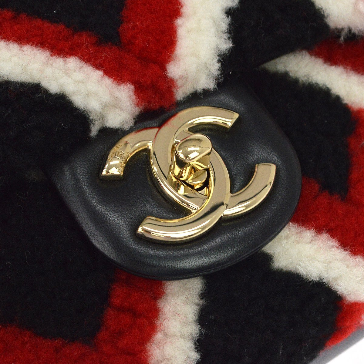 Chanel Emoticon Cc Flap Shearling With Quilted Lambskin Multicolour Leather Handbag (Pre-Owned)