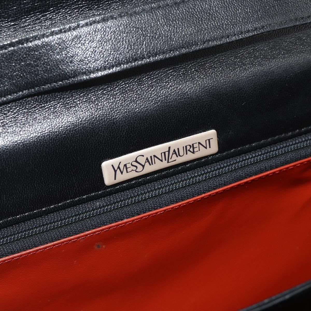 Saint Laurent Loulou Nm Matelasse Chevron Leather Black Leather Shoulder Bag Bag (Pre-Owned)