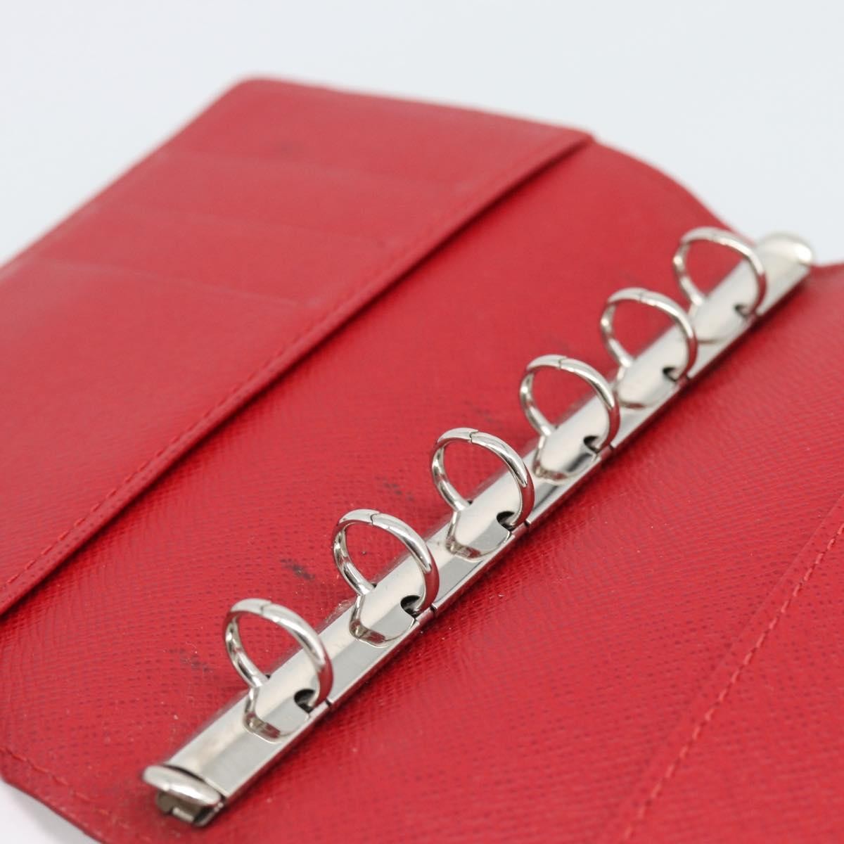Louis Vuitton Agenda Cover Damier Red Leather Clutche & Pouche Bag (Pre-Owned)