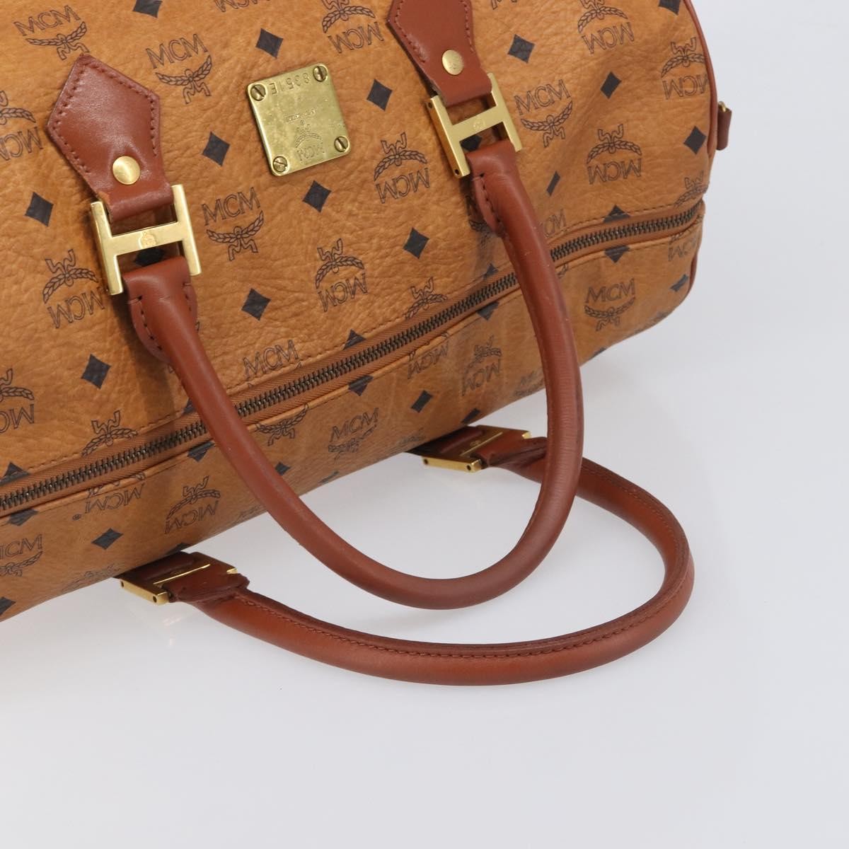 MCM Vicetos Leather Brown Leather Travel Bag Bag (Pre-Owned)