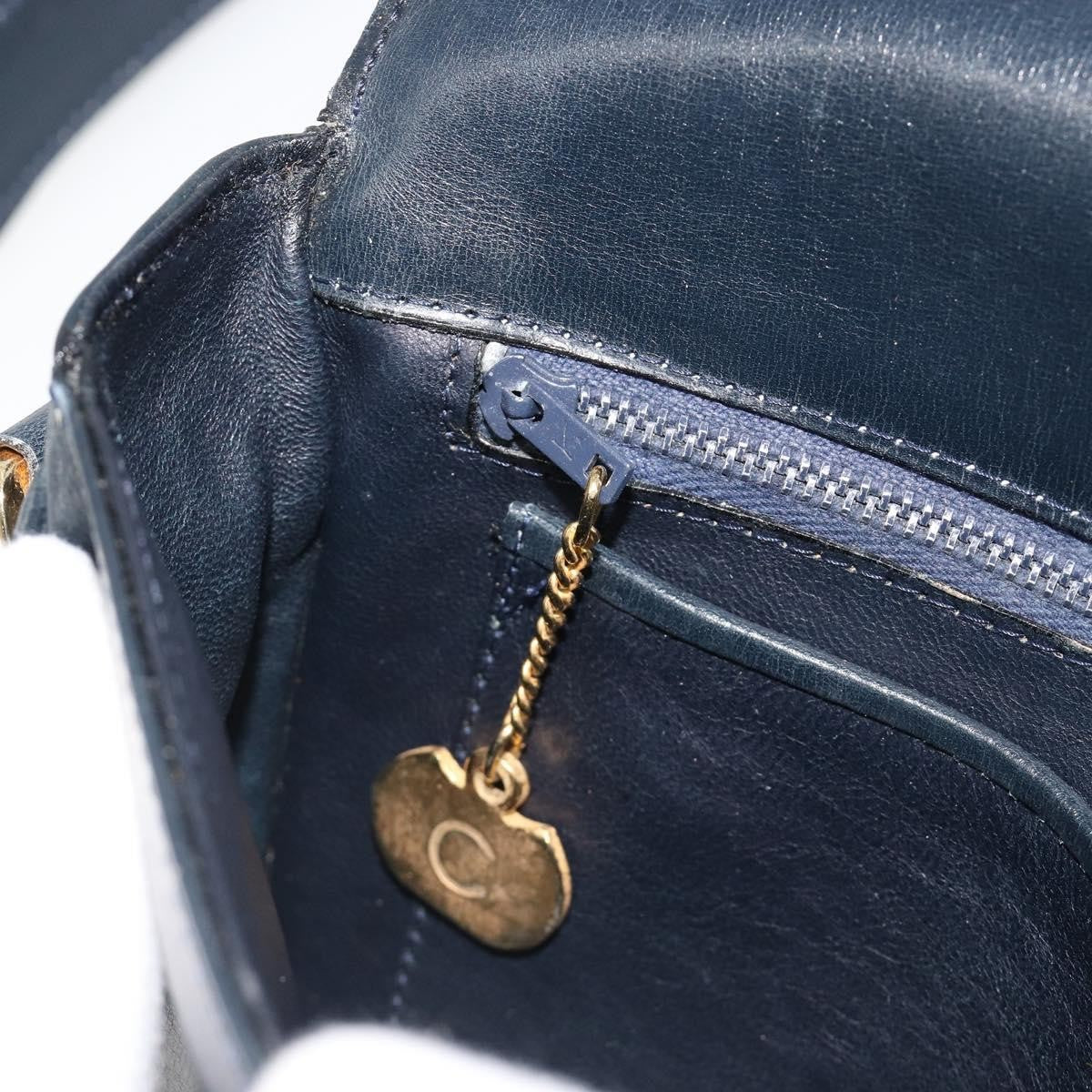 Celine Shoulder Leather Navy Leather Shoulder Bag Bag (Pre-Owned)