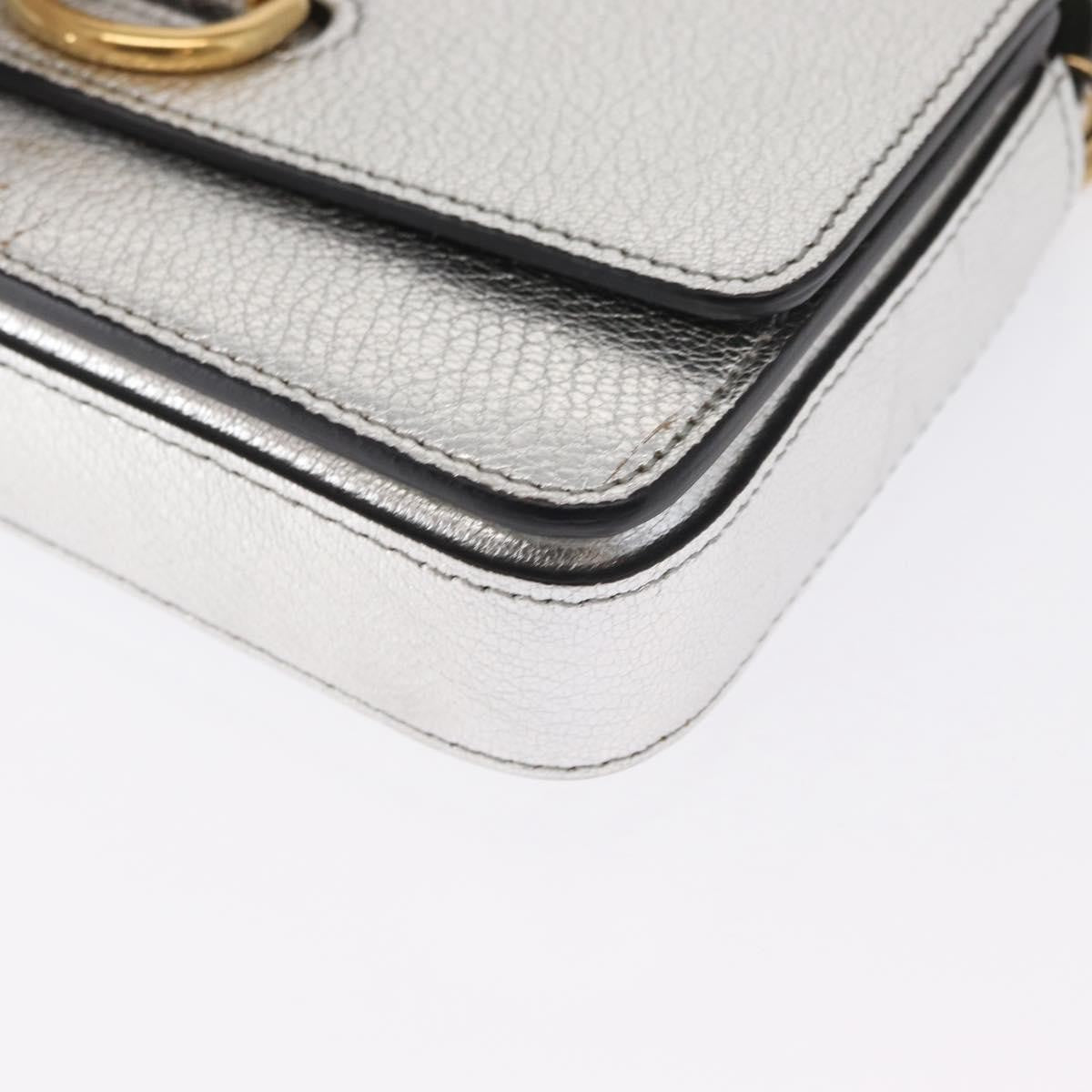 Burberry D-Ring Chain Leather Silver Leather Shoulder Bag Bag (Pre-Owned)