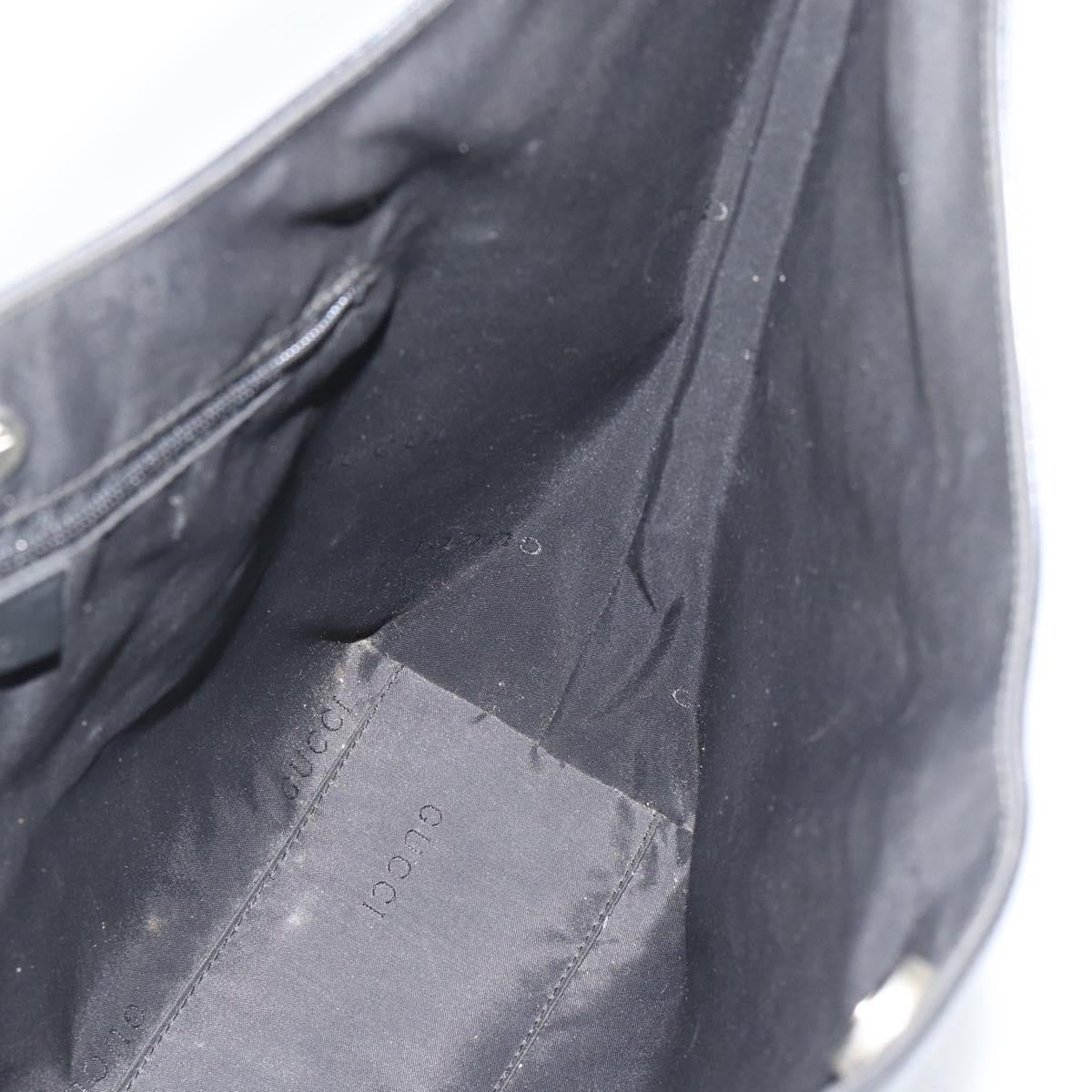 Gucci Shoulder Leather Black Leather Shoulder Bag Bag (Pre-Owned)