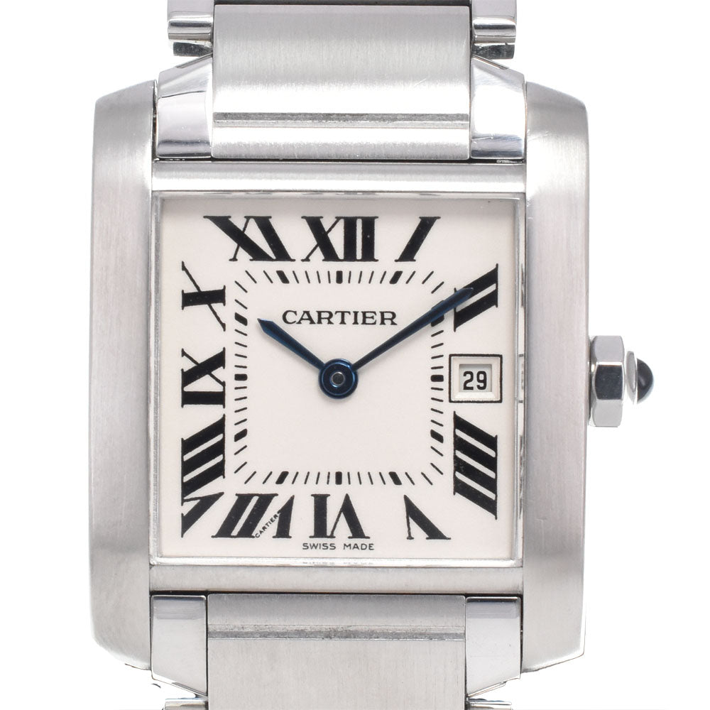 Cartier Tank Francaise Quartz Stainless Steel And Rose Gold With Mother Of Pearl Watch (Pre-Owned)