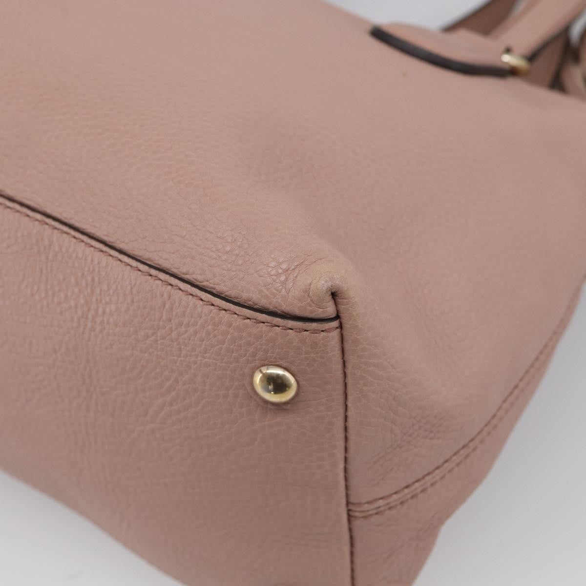 Gucci Soho Convertible Soft Top Handle Leather Pink Leather Handbag (Pre-Owned)