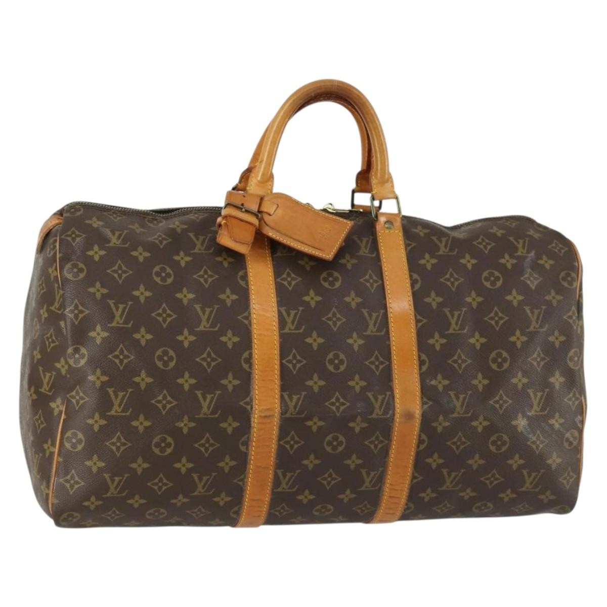 Louis Vuitton Keepall Monogram Canvas Brown Canvas Travel Bag Bag (Pre-Owned)