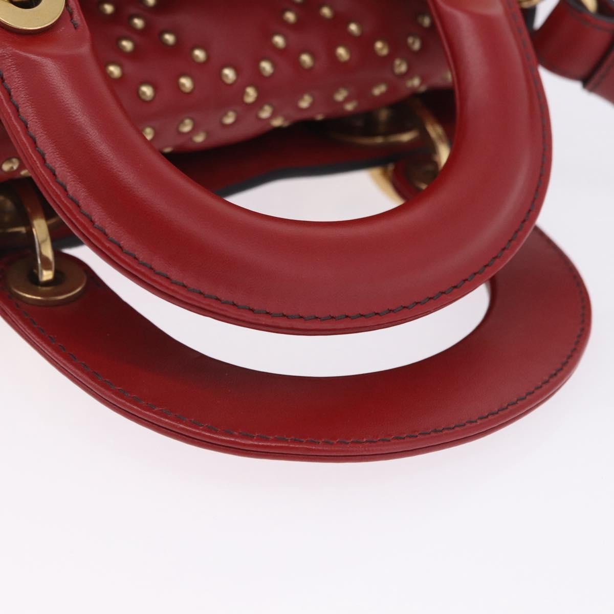 Christian Dior Lady Dior Red Leather Handbag (Pre-Owned)