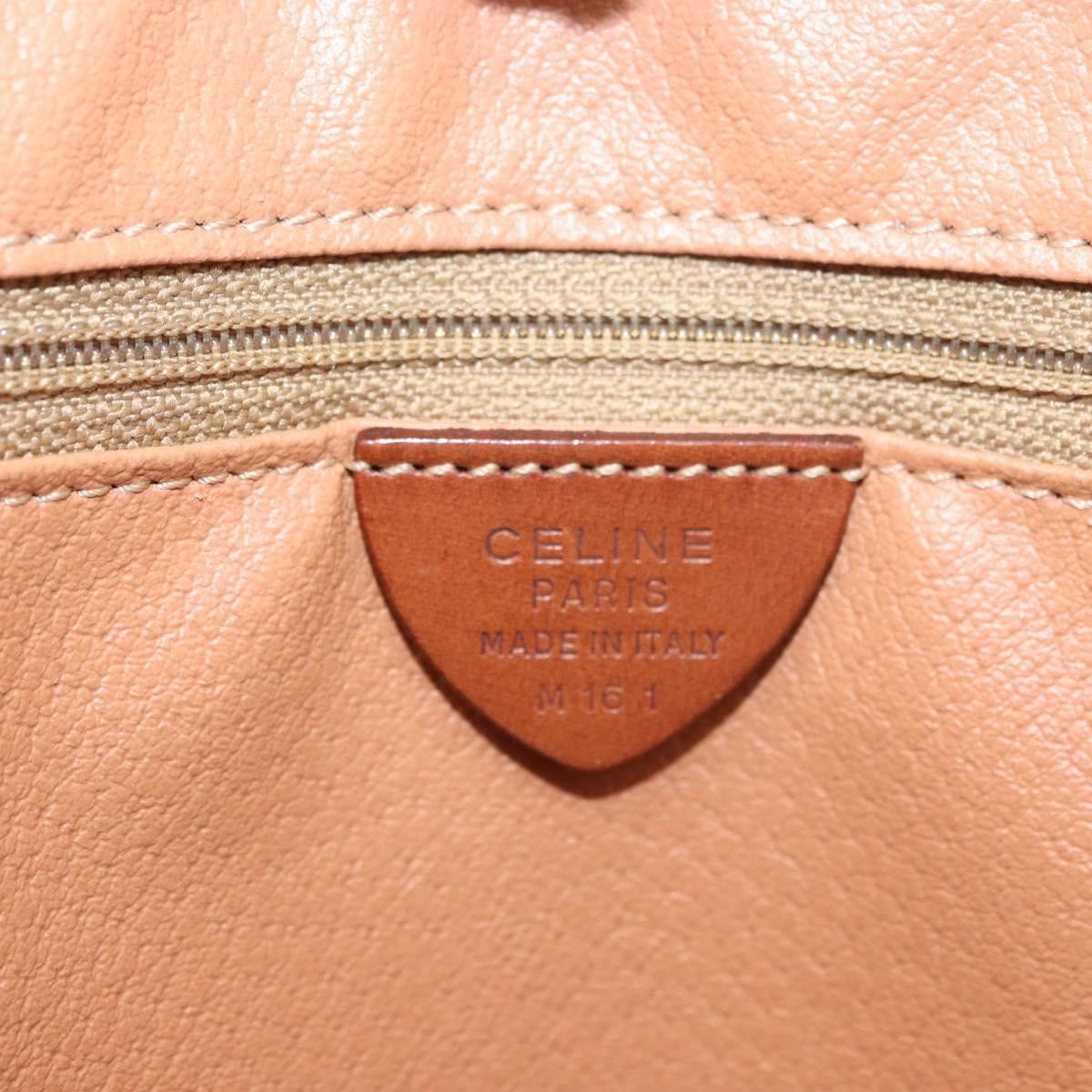 Celine Vintage Macadam Canvas And Leather Brown Canvas Tote Bag Bag (Pre-Owned)