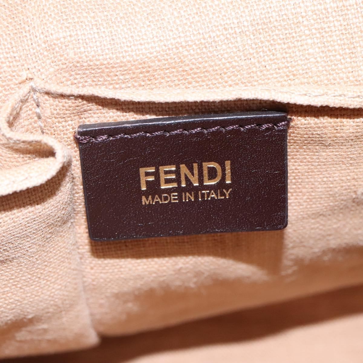 Fendi 2Jours Canvas Beige Canvas Tote Bag Bag (Pre-Owned)