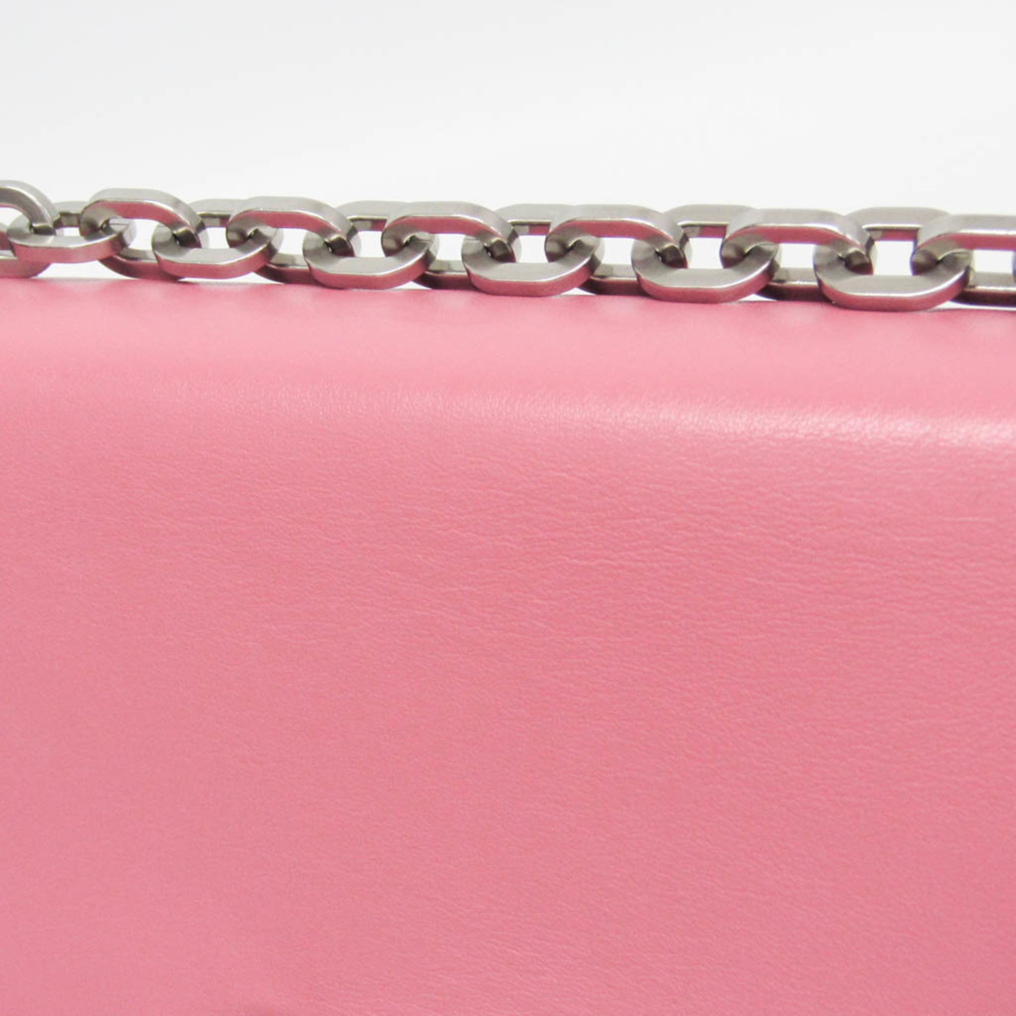 Prada Lux Chain Lock Flap Saffiano Leather Pink Leather Shoulder Bag Bag (Pre-Owned)