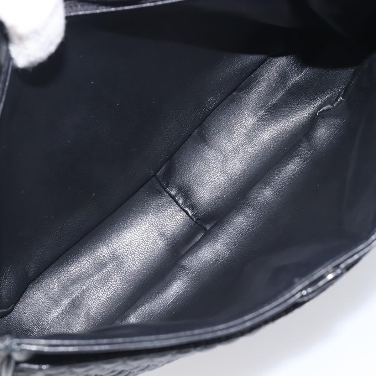 Bally Vintage Quilted Leather Black Leather Shoulder Bag Bag (Pre-Owned)