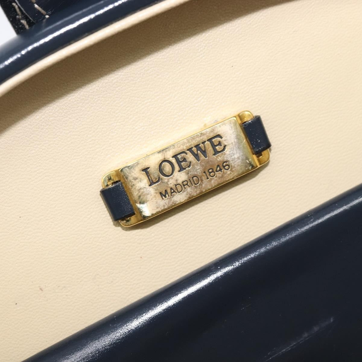 Loewe Vintage Leather Navy Leather Shoulder Bag Bag (Pre-Owned)
