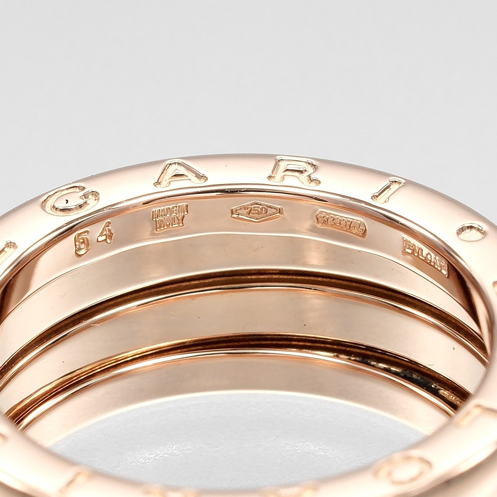 Bvlgari B.Zero1 Three Band 18K Rose Gold Gold Pink_Gold Ring Jewelry (Pre-Owned)