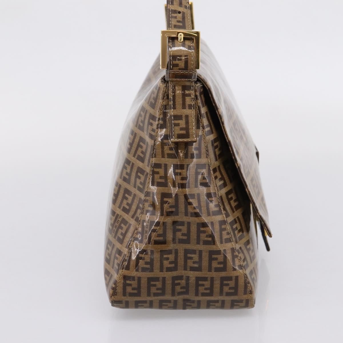 Fendi Baguette Patent Leather Beige Patent_Leather Handbag (Pre-Owned)