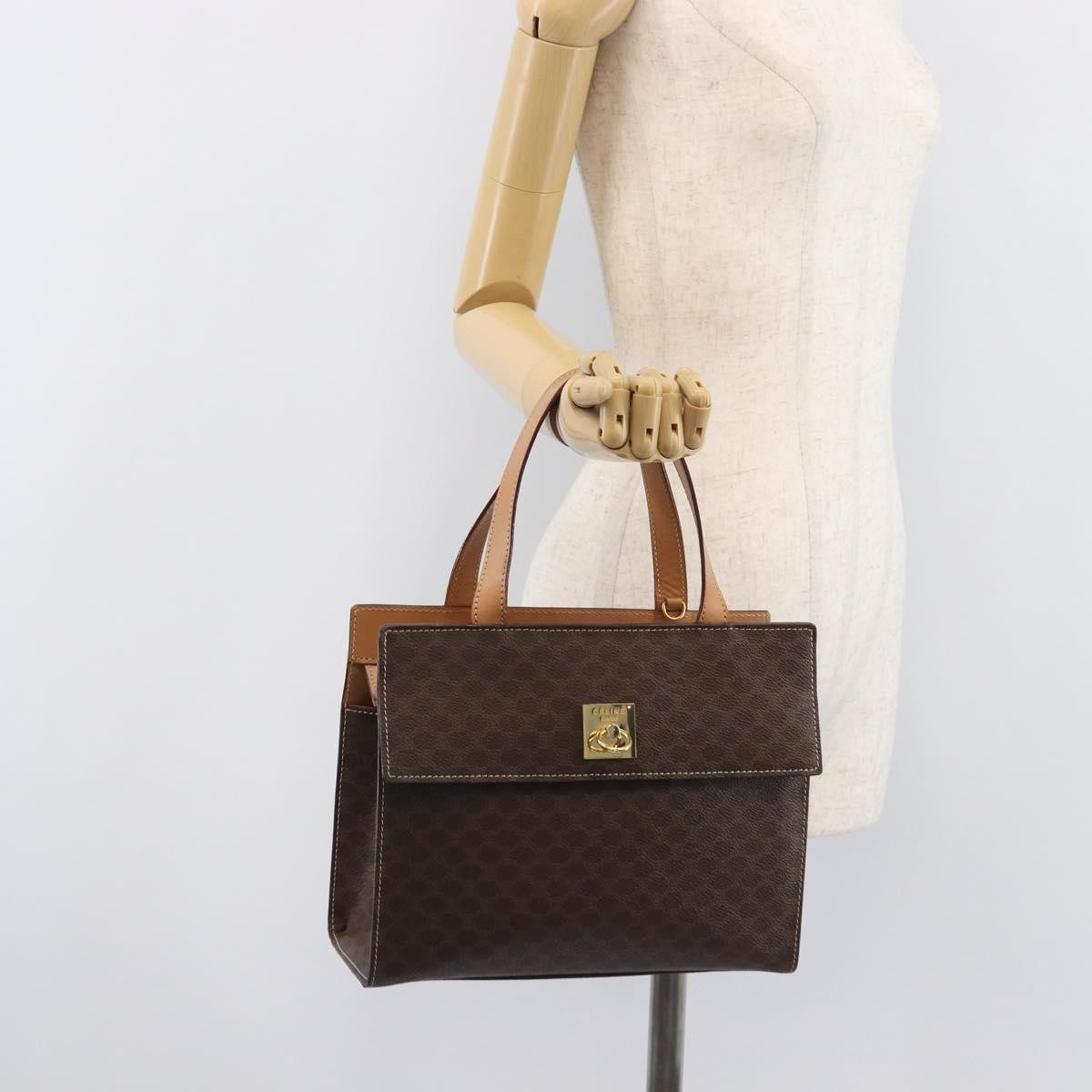 Celine Handbag Canvas Brown Canvas Handbag (Pre-Owned)