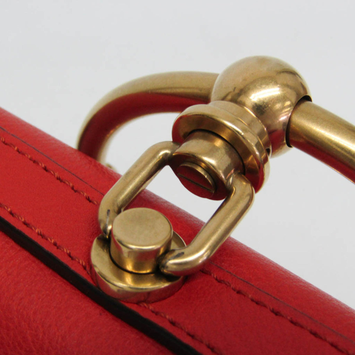 Chloe Nile Leather Orange Leather Shoulder Bag Bag (Pre-Owned)