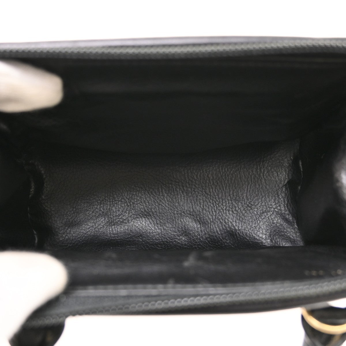 Fendi Convertible Boston Patent Black Leather Handbag (Pre-Owned)