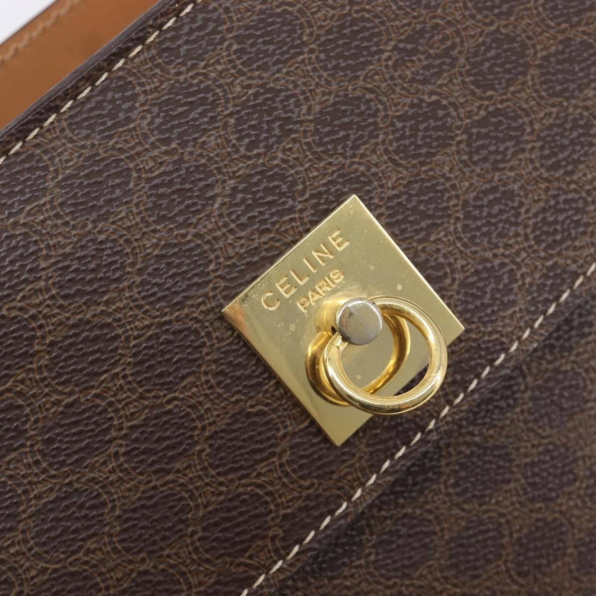 Celine Handbag Canvas Brown Canvas Handbag (Pre-Owned)