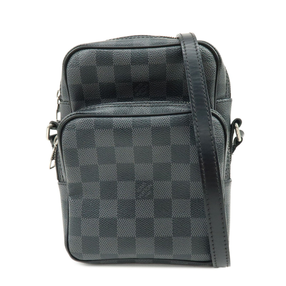 Louis Vuitton Rem Damier Graphite Black Canvas Handbag (Pre-Owned)