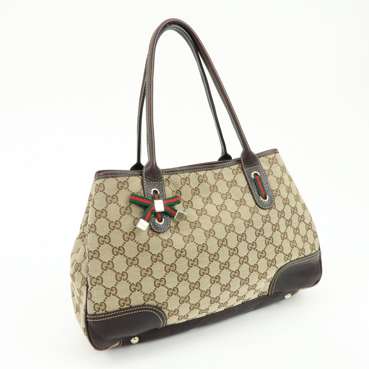 Gucci Princy Gg Canvas Beige Canvas Tote Bag Bag (Pre-Owned)