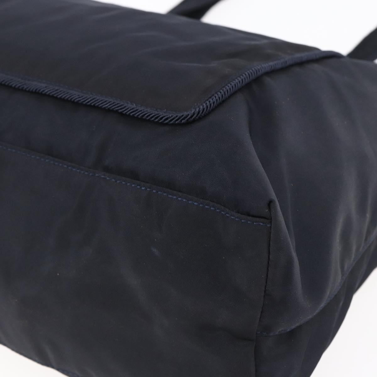 Prada Front Pocket Zip Tessuto Black Nylon Tote Bag Bag (Pre-Owned)