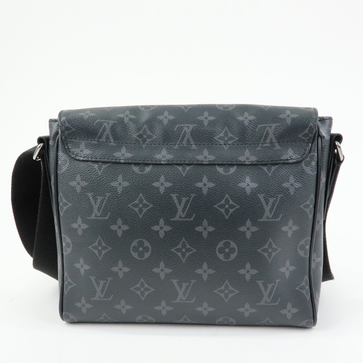 Louis Vuitton District Messenger Monogram Eclipse Canvas Gray Canvas Handbag (Pre-Owned)
