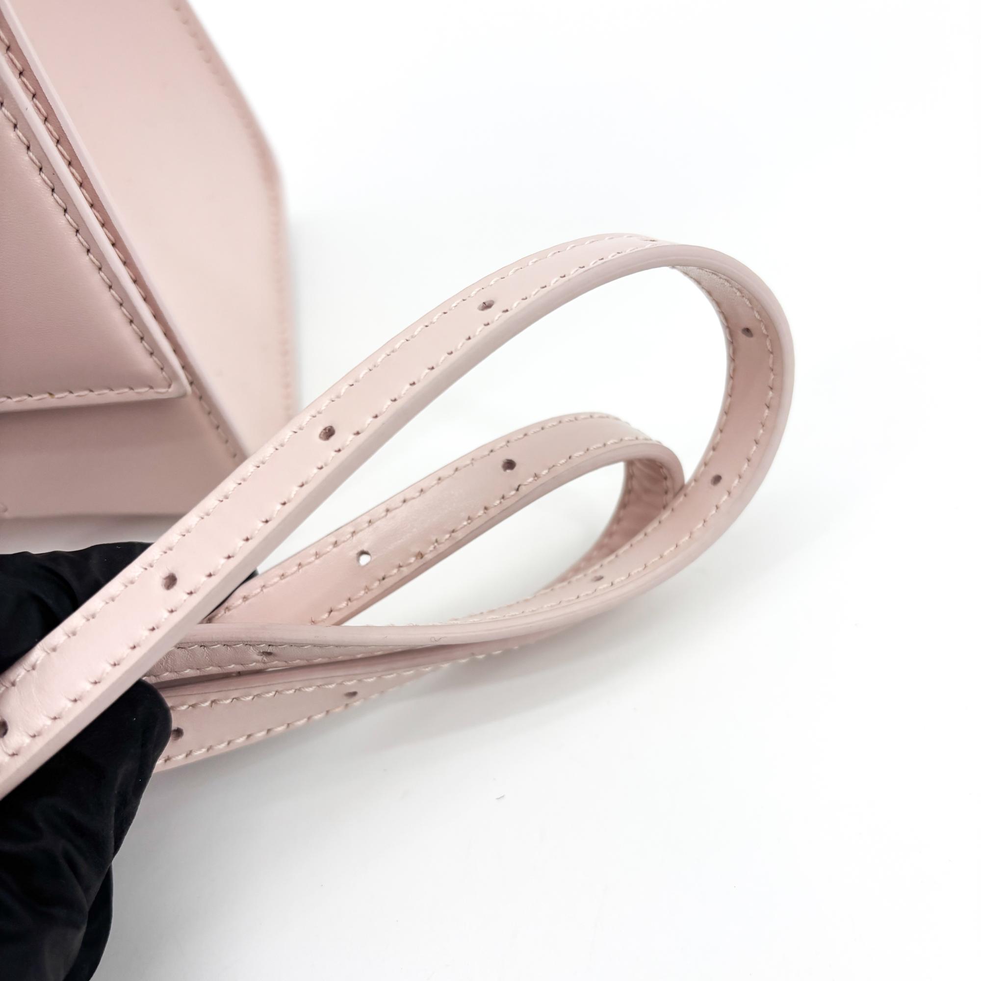 Balenciaga Hourglass Top Handle Leather Pink Leather Handbag (Pre-Owned)