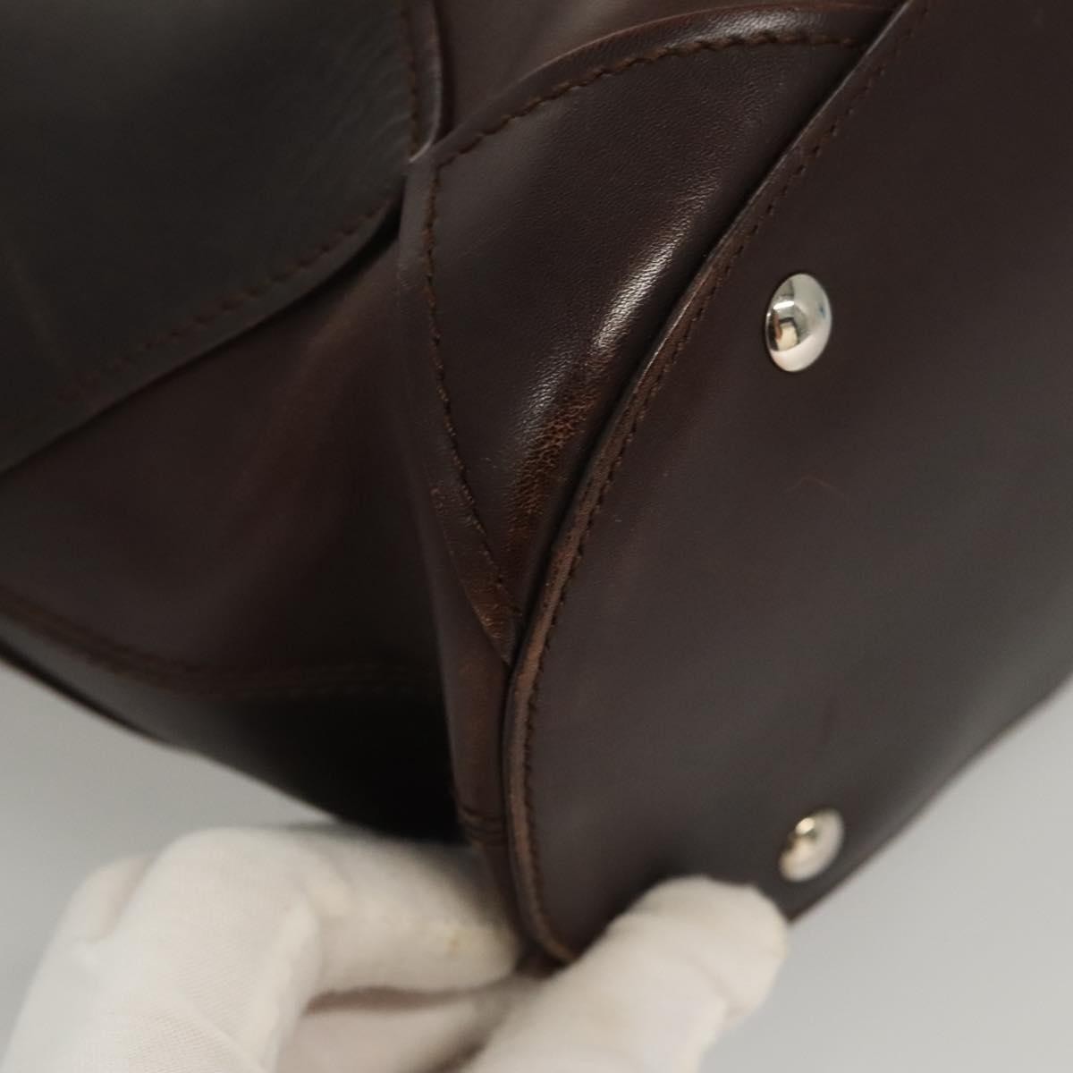 Salvatore Ferragamo Vintage Leather Brown Leather Shoulder Bag Bag (Pre-Owned)