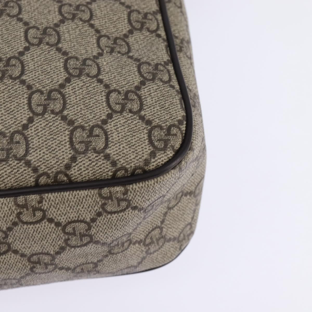 Gucci Front Zip Messenger Gg Coated Canvas Beige Canvas Crossbody Bag Bag (Pre-Owned)