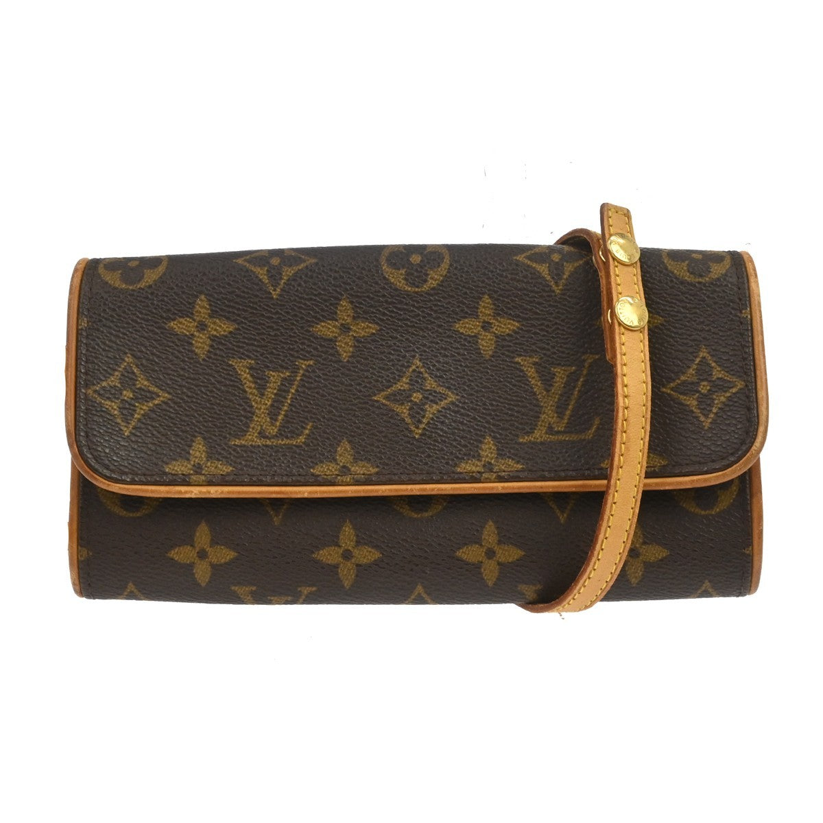 Louis Vuitton Twin Monogram Brown Canvas Clutche & Pouche Bag (Pre-Owned)
