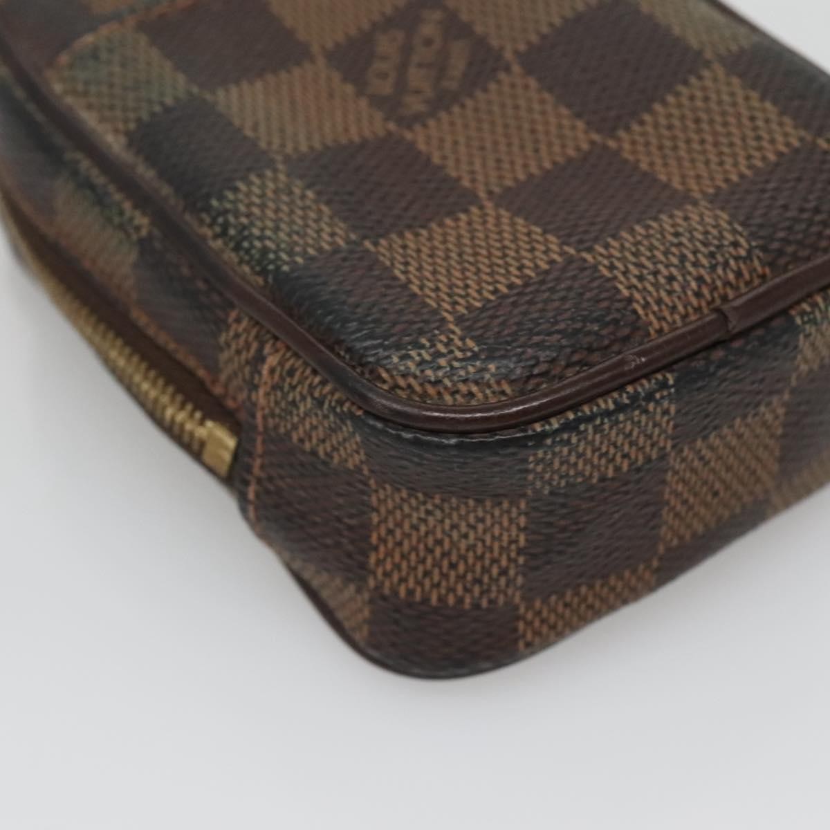 Louis Vuitton Etui Okapi Camera Case Damier Ebene Brown Canvas Bag (Pre-Owned)