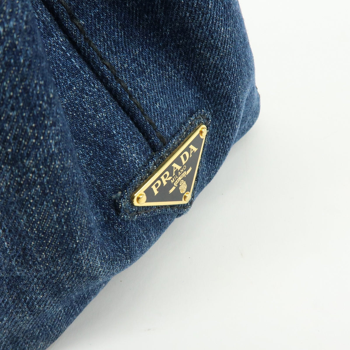 Prada Canapa Convertible Denim Blue Denim_Jeans Tote Bag Bag (Pre-Owned)