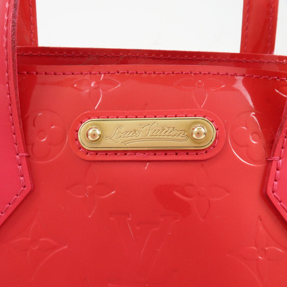 Louis Vuitton Wilshire Monogram Vernis Pink Patent_Leather Handbag (Pre-Owned)