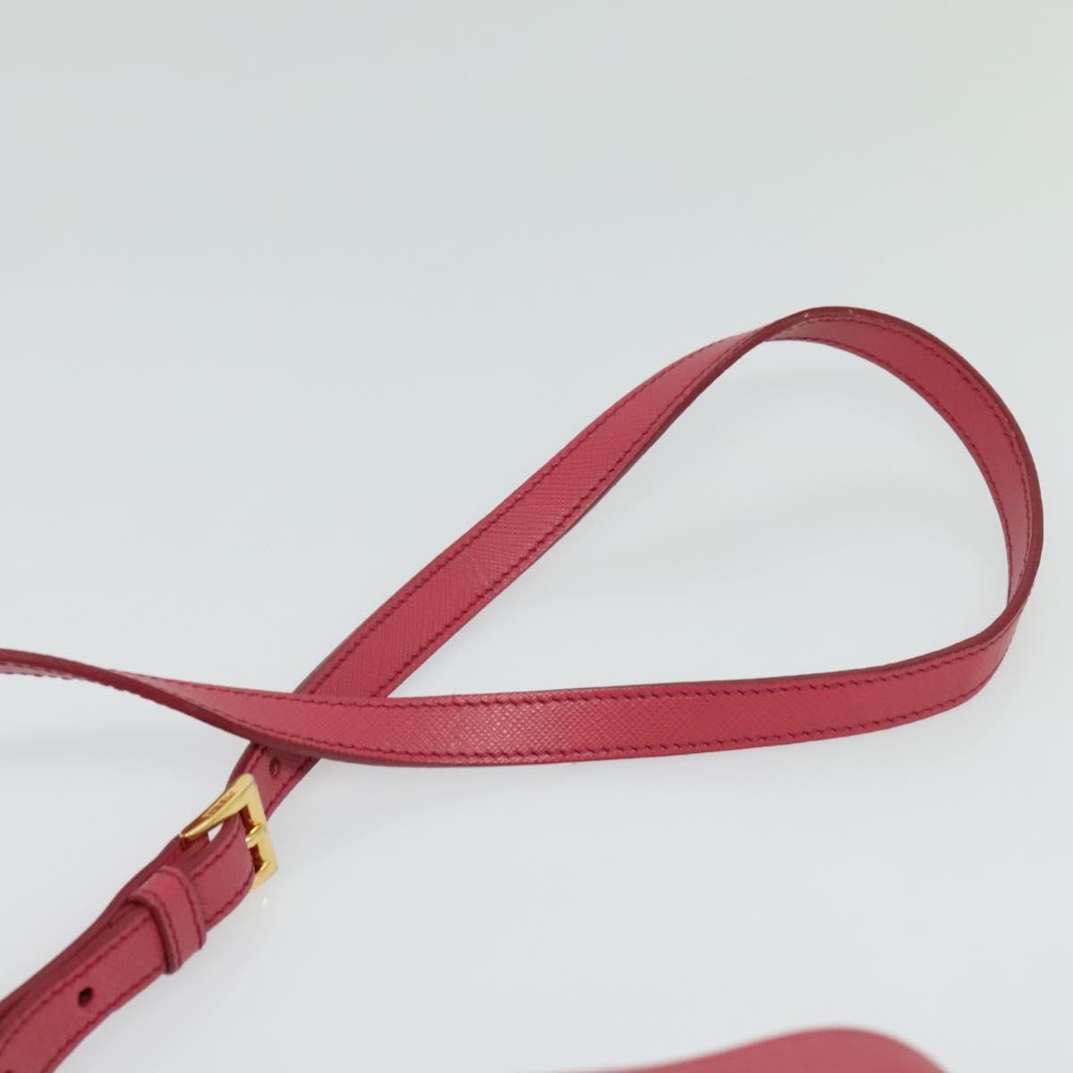 Prada Front Pocket Saffiano Leather Pink Leather Shoulder Bag Bag (Pre-Owned)