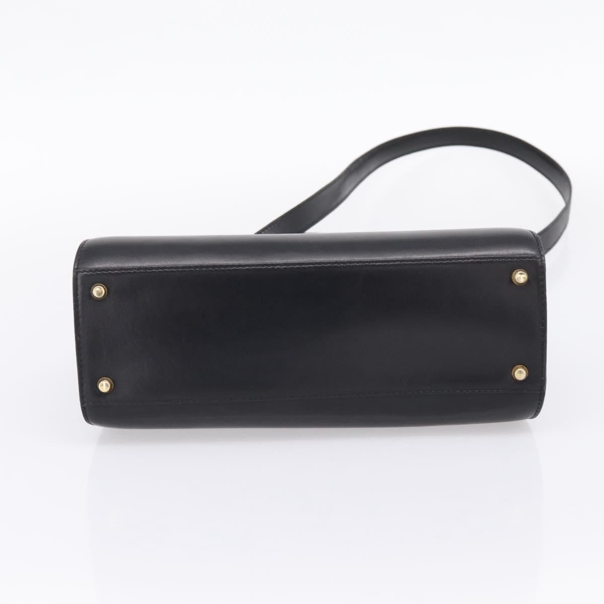 Christian Dior Shoulder Leather Black Leather Shoulder Bag Bag (Pre-Owned)