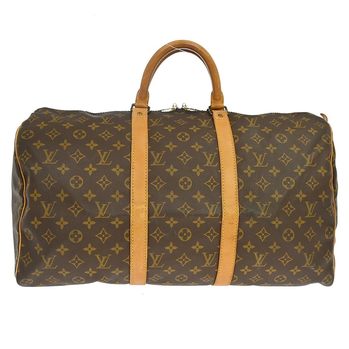 Louis Vuitton Keepall Monogram Brown Canvas Travel Bag Bag (Pre-Owned)