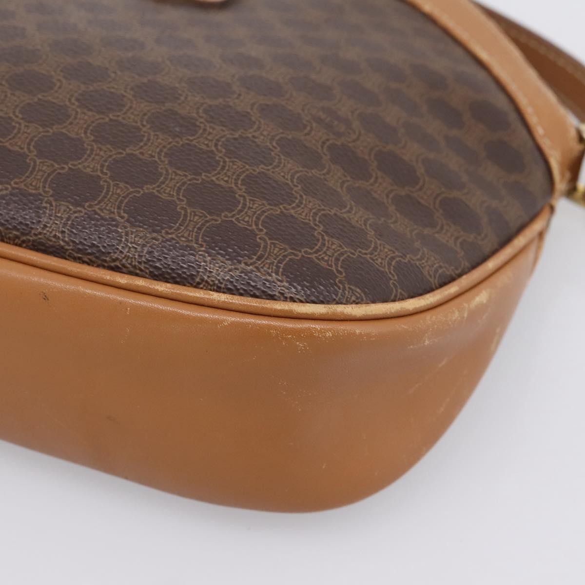 Celine Macadam Shoulder Canvas Brown Canvas Crossbody Bag Bag (Pre-Owned)