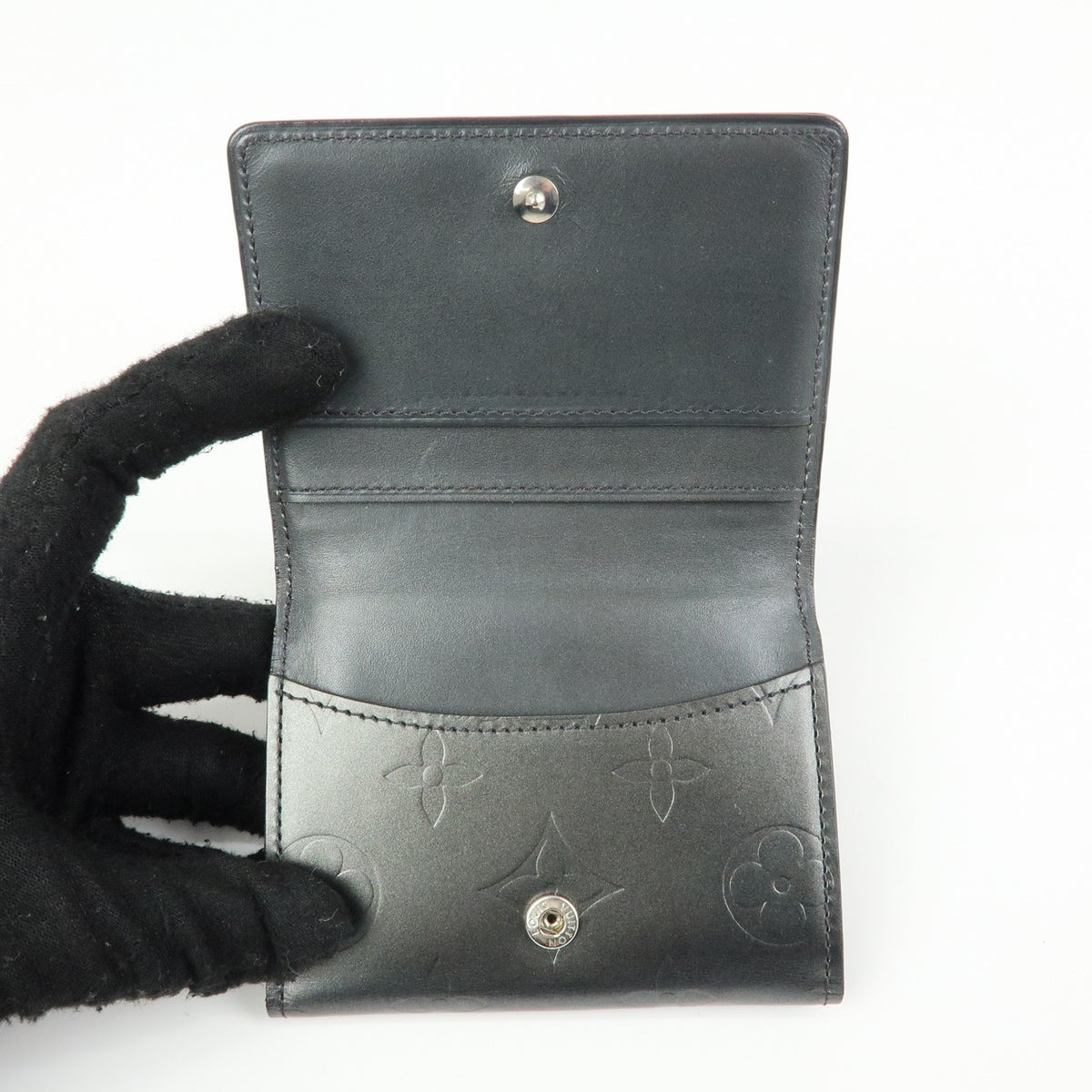 Louis Vuitton Ludlow Vernis Gray Leather Wallets Accessory (Pre-Owned)