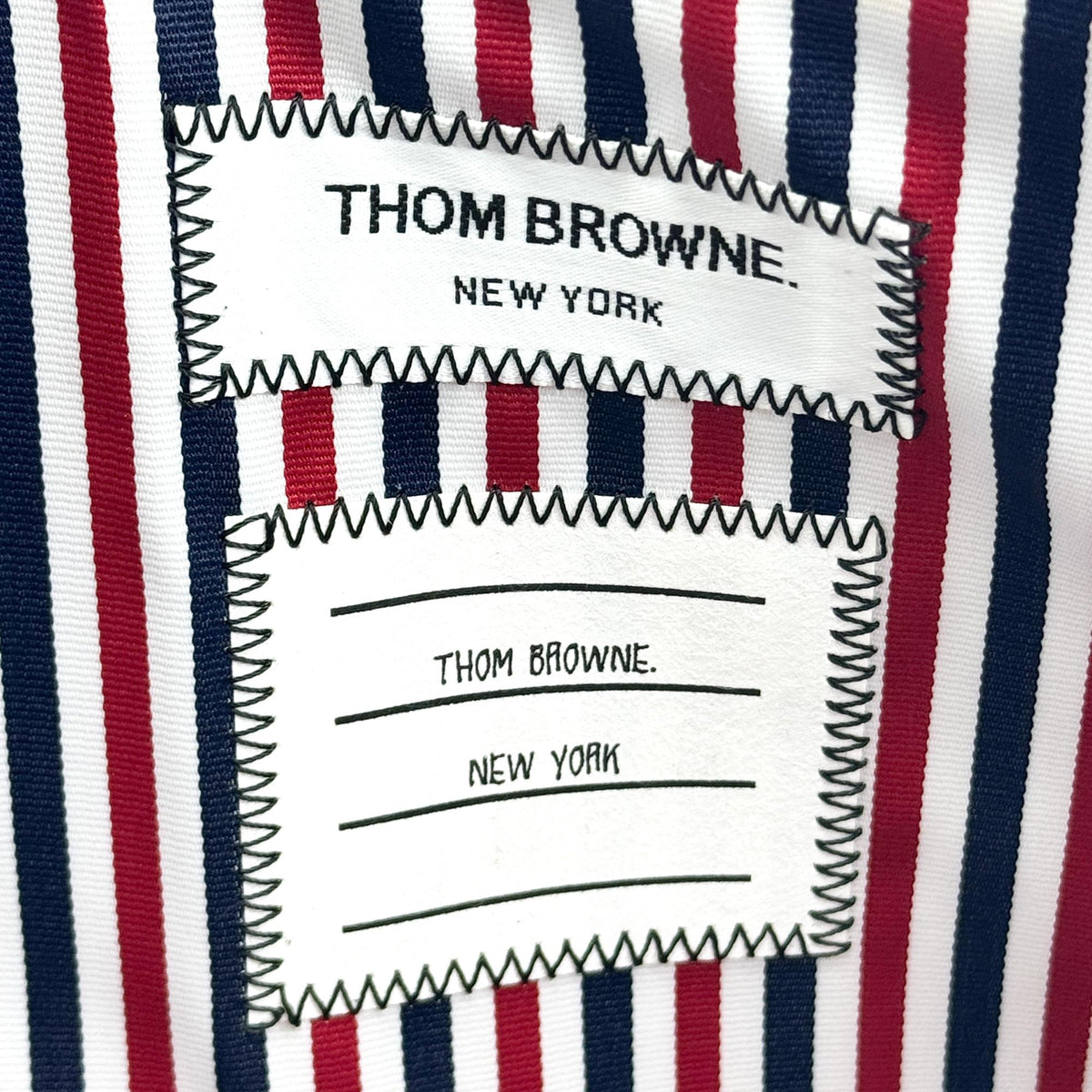 Thom Browne Zip Document Holder Leather With Applique Black Leather Briefcase Bag (Pre-Owned)