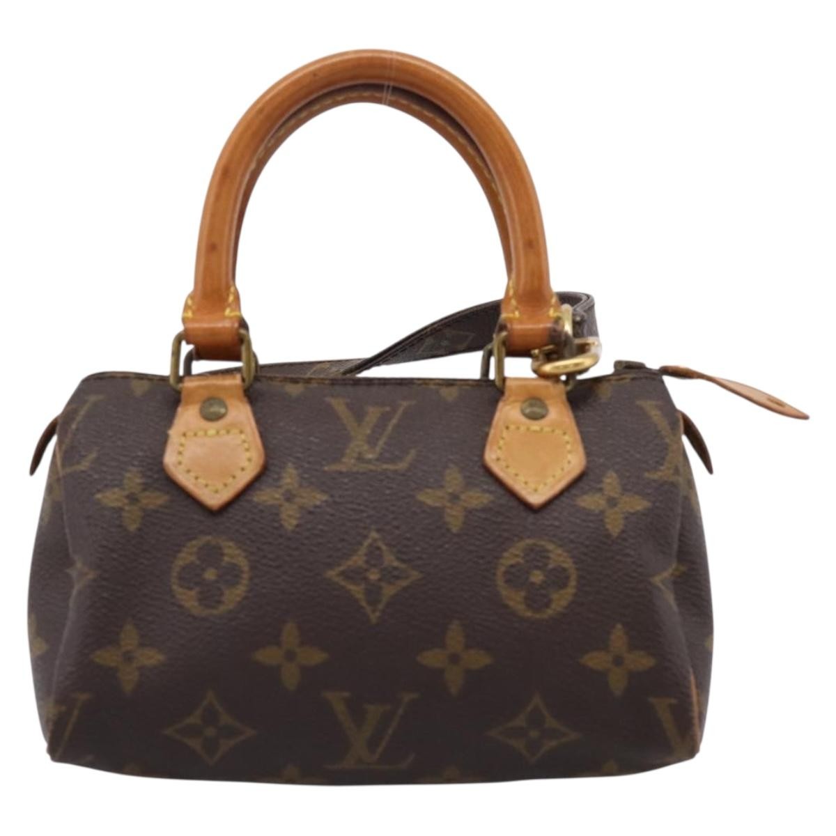 Louis Vuitton Speedy Mini Hl Monogram Canvas Brown Canvas Handbag (Pre-Owned)