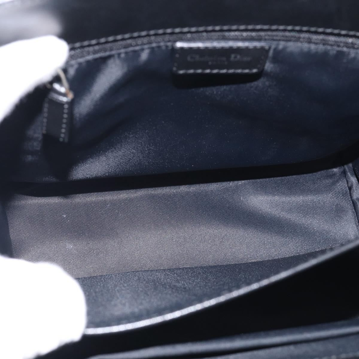 Christian Dior Vintage Trotter Pocket Diorissimo Canvas Black Canvas Tote Bag Bag (Pre-Owned)