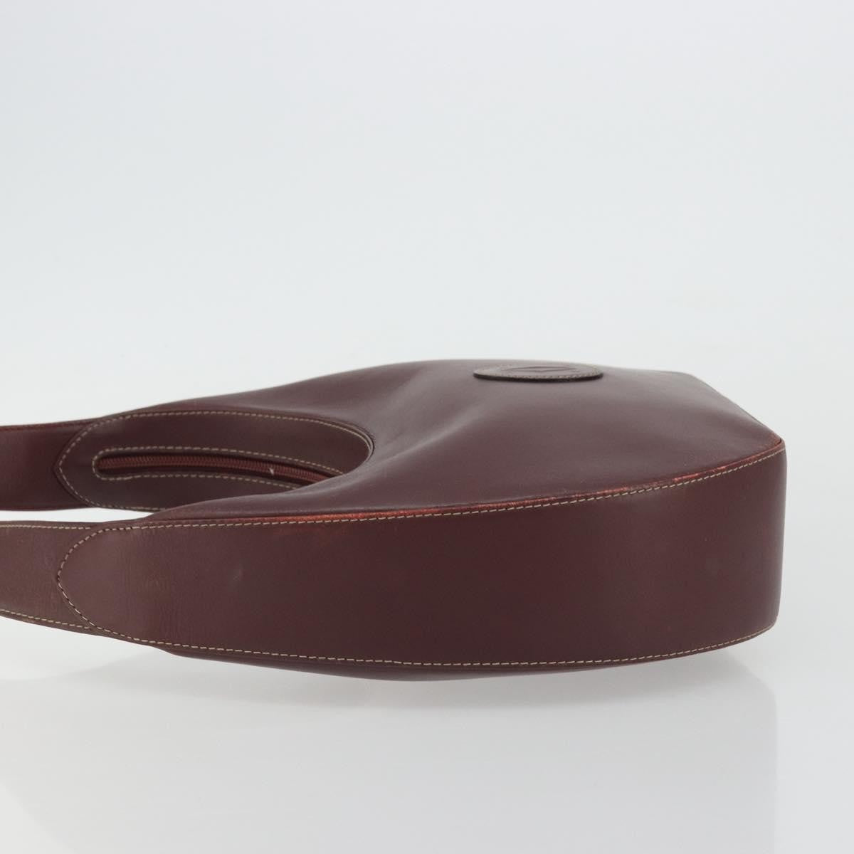 Cartier Vintage Must De Cartier Leather Burgundy Leather Shoulder Bag Bag (Pre-Owned)