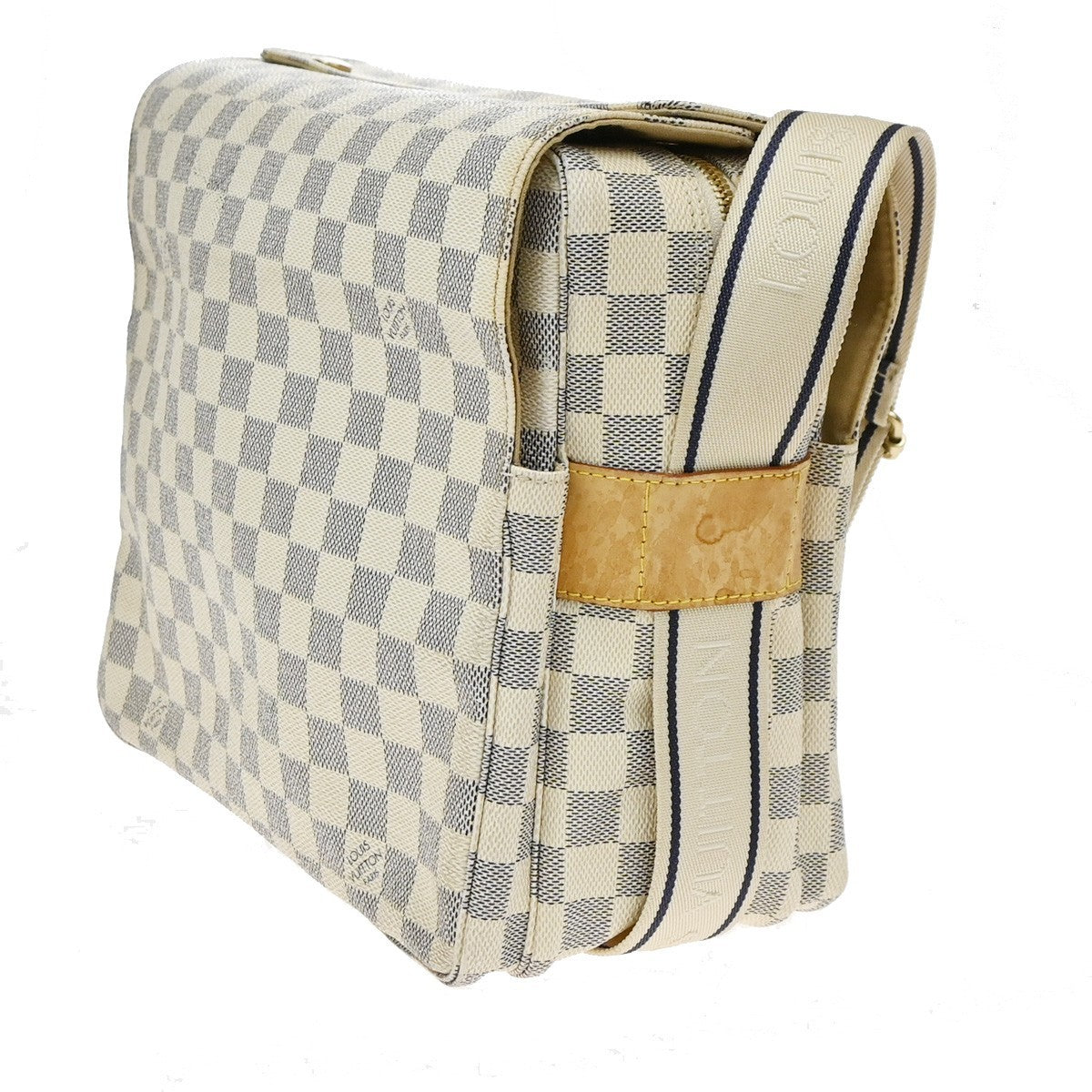 Louis Vuitton Naviglio Damier White Canvas Shoulder Bag Bag (Pre-Owned)