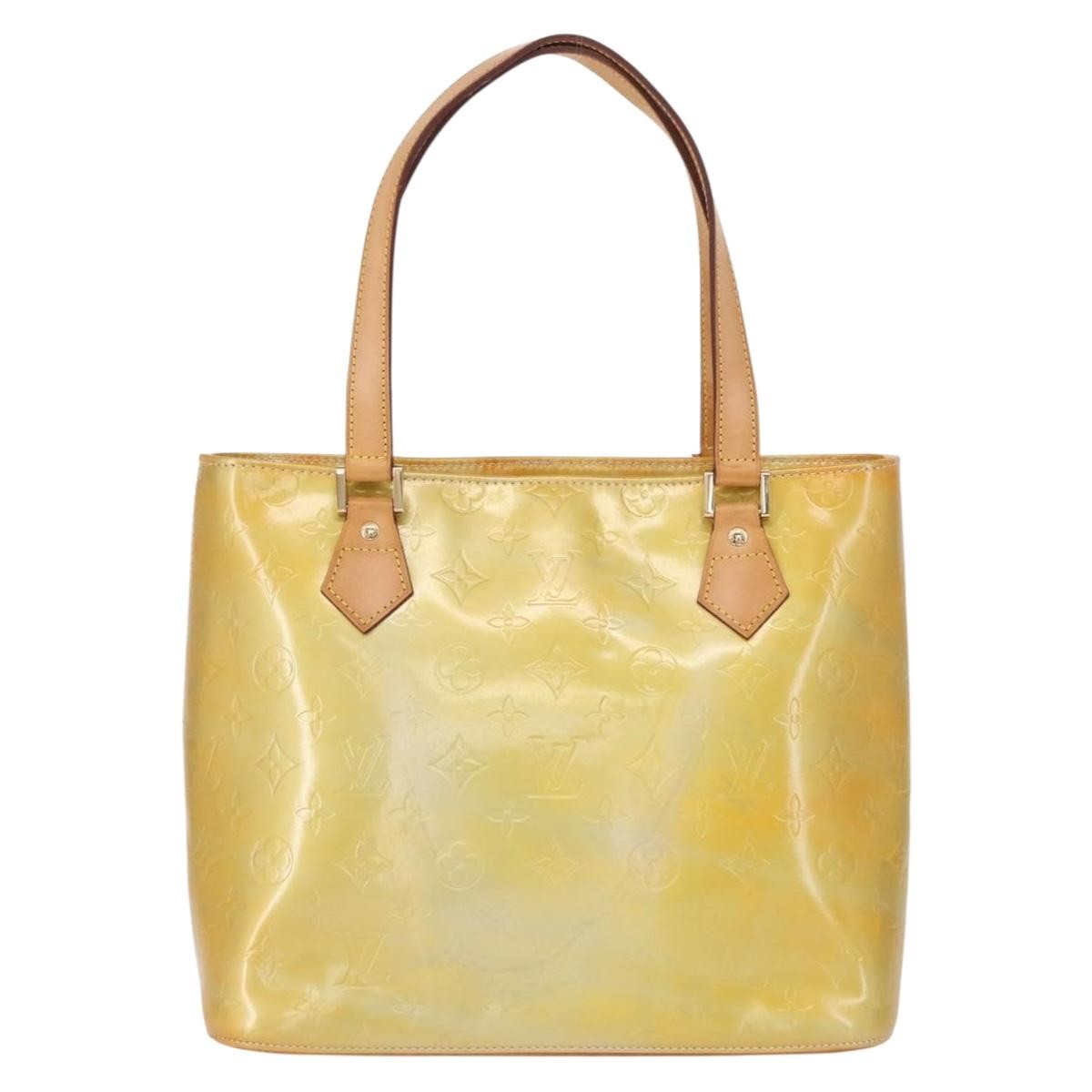 Louis Vuitton Houston Monogram Vernis Yellow Patent_Leather Tote Bag Bag (Pre-Owned)
