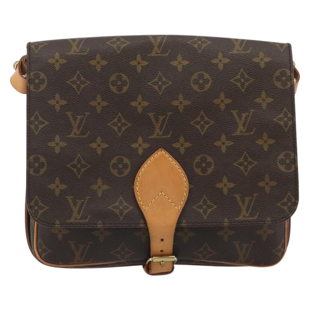 Louis Vuitton Cartouchiere Monogram Canvas Brown Canvas Shoulder Bag Bag (Pre-Owned)