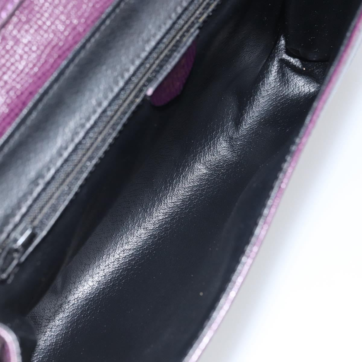 Celine Circle Logo Leather Purple Leather Shoulder Bag Bag (Pre-Owned)