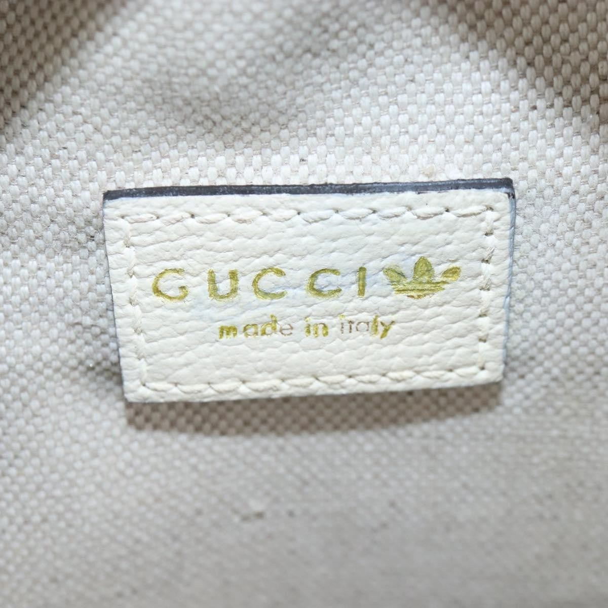 Gucci X Adidas Ophidia Round Leather White Leather Crossbody Bag Bag (Pre-Owned)