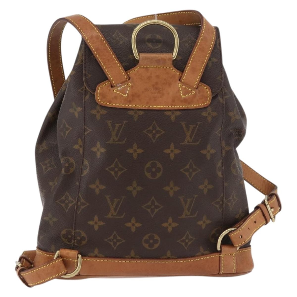 Louis Vuitton Vintage Montsouris Monogram Canvas Brown Canvas Backpack Bag (Pre-Owned)